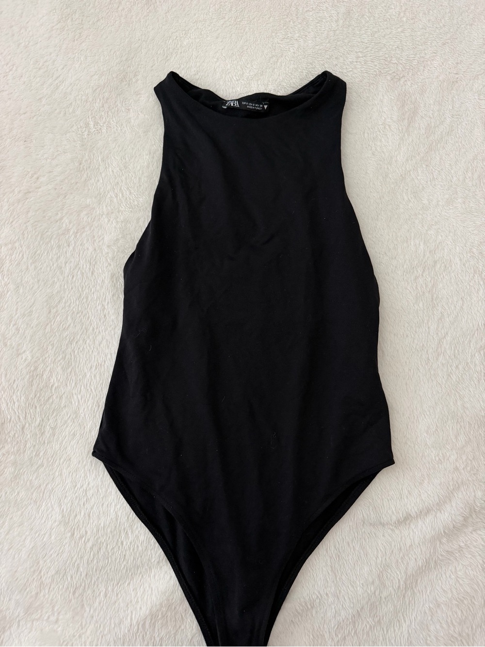 Zara Black High-Neck Bodysuit SzS